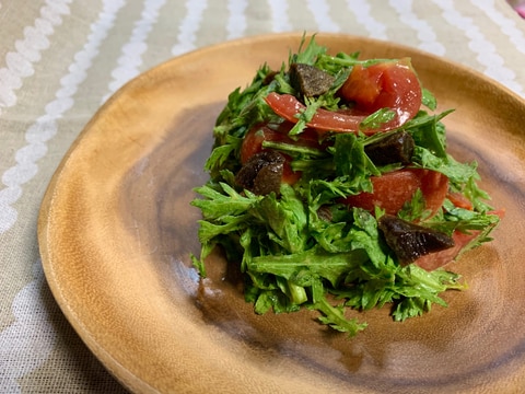 春菊のサラダ ハニーマスタードとココナツオイルで!